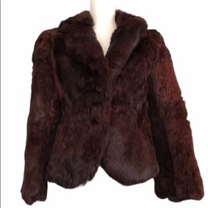 Vintage 70’s burgundy fur coat